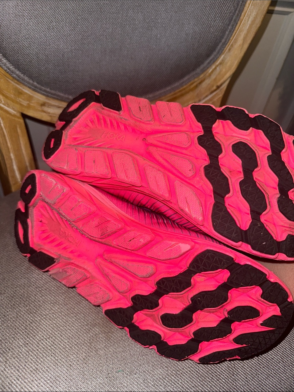 GUC! Hoka Rincon 3 Running Shoes in Purple & Hot Pink - Picture 6 of 6